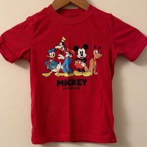 Disney Red Mickey and Friends Kids T-Shirt